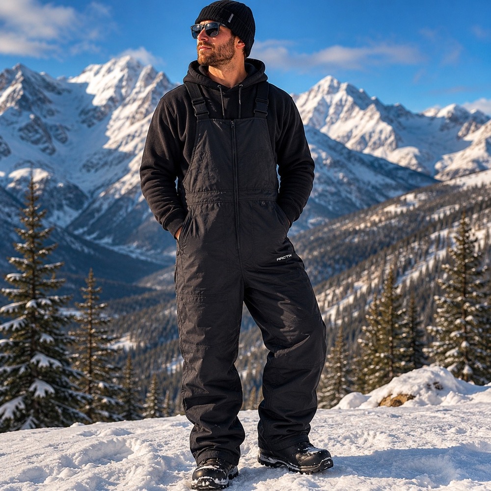 Arctix Mens 2XL Insulated Snow Bib Overalls Gray Ski Snowboard Pants Winter Wear